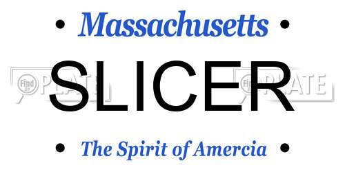 SLICER Massachusetts License Plate