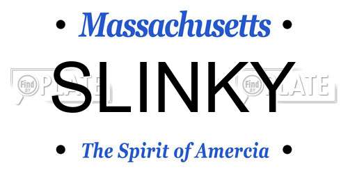 SLINKY Massachusetts License Plate