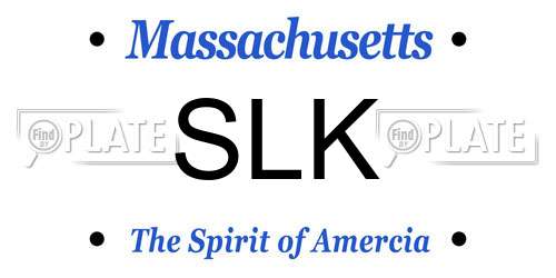 SLK Massachusetts License Plate