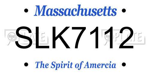 SLK7112 Massachusetts License Plate