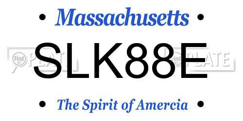 SLK88E Massachusetts License Plate