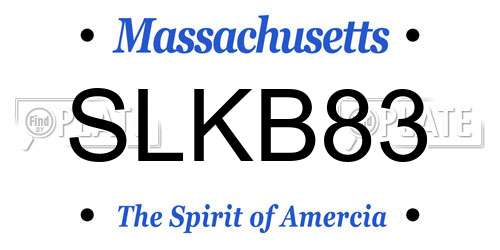 SLKB83 Massachusetts License Plate