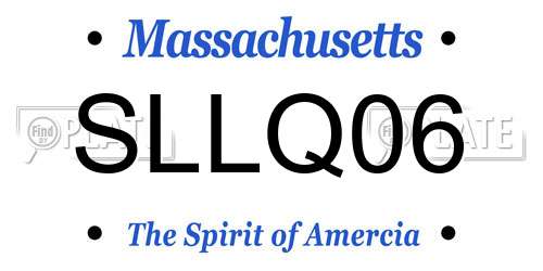 SLLQ06 Massachusetts License Plate