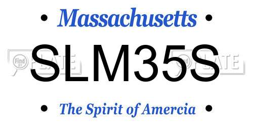 SLM35S Massachusetts License Plate