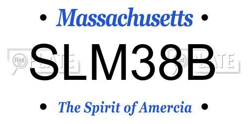 SLM38B Massachusetts License Plate