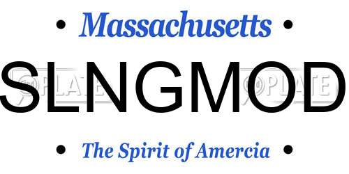 SLNGMOD Massachusetts License Plate