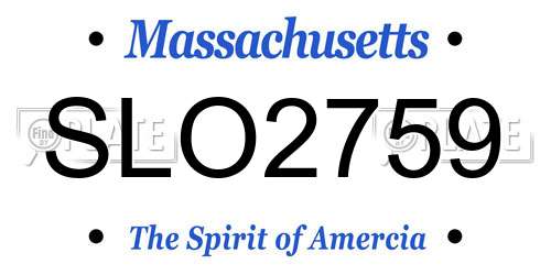 SLO2759 Massachusetts License Plate