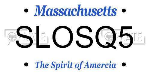 SLOSQ5 Massachusetts License Plate