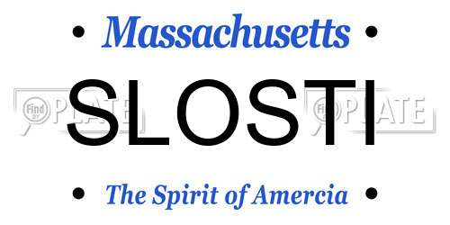 SLOSTI Massachusetts License Plate