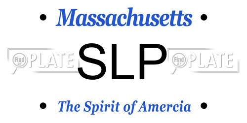 SLP Massachusetts License Plate