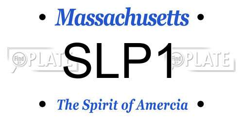 SLP1 Massachusetts License Plate