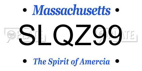 SLQZ99 Massachusetts License Plate