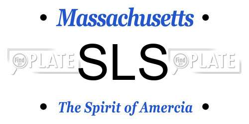 SLS Massachusetts License Plate