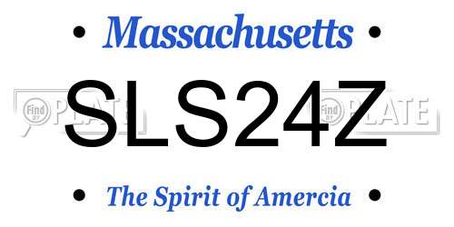 SLS24Z Massachusetts License Plate