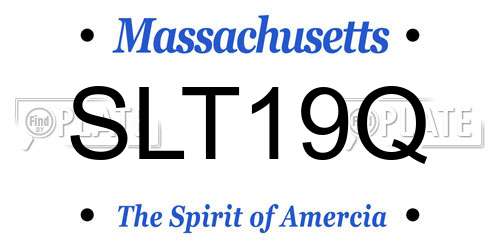 SLT19Q Massachusetts License Plate