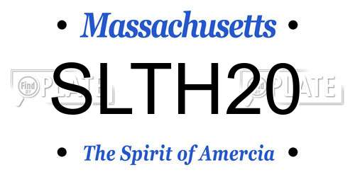 SLTH20 Massachusetts License Plate