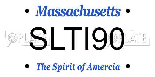 SLTI90 Massachusetts License Plate