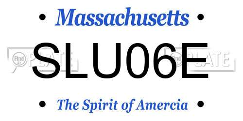SLU06E Massachusetts License Plate