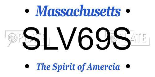 SLV69S Massachusetts License Plate