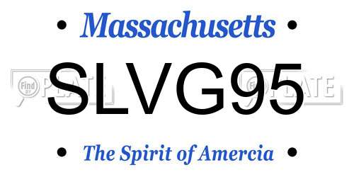 SLVG95 Massachusetts License Plate