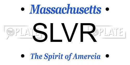 SLVR Massachusetts License Plate