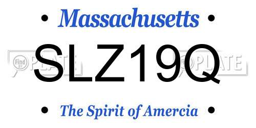 SLZ19Q Massachusetts License Plate