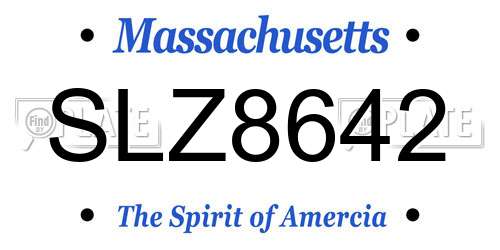 SLZ8642 Massachusetts License Plate