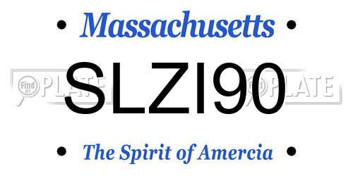 SLZI90 Massachusetts License Plate
