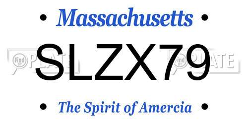 SLZX79 Massachusetts License Plate