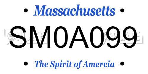 SM0A099 Massachusetts License Plate