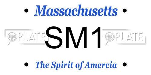 SM1 Massachusetts License Plate