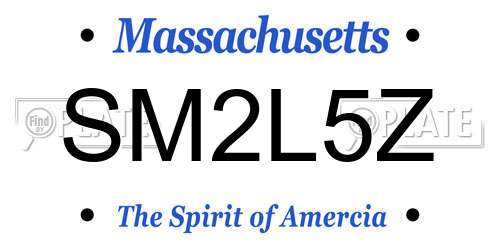 SM2L5Z Massachusetts License Plate