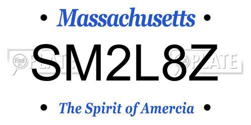 SM2L8Z Massachusetts License Plate