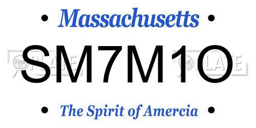 SM7M1O Massachusetts License Plate