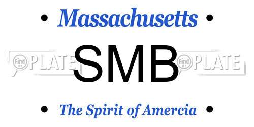 SMB Massachusetts License Plate