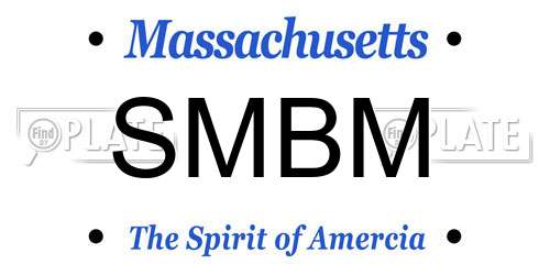 SMBM Massachusetts License Plate