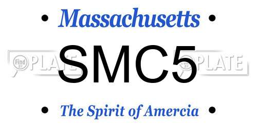 SMC5 Massachusetts License Plate