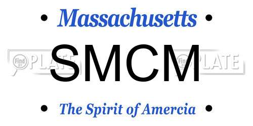 SMCM Massachusetts License Plate