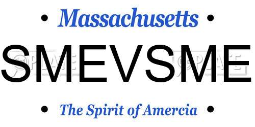 SMEVSME Massachusetts License Plate