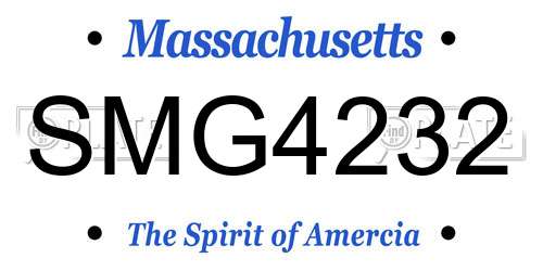 SMG4232 Massachusetts License Plate