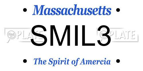 SMIL3 Massachusetts License Plate