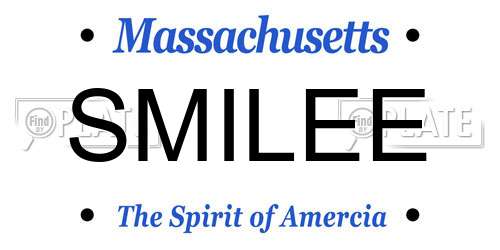 SMILEE Massachusetts License Plate