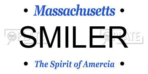 SMILER Massachusetts License Plate