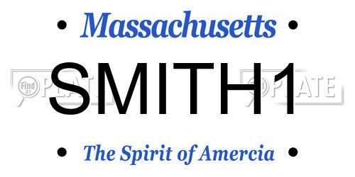 SMITH1 Massachusetts License Plate