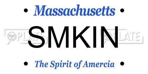 SMKIN Massachusetts License Plate