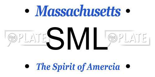 SML Massachusetts License Plate