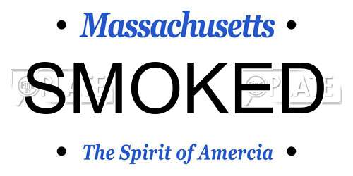 SMOKED Massachusetts License Plate