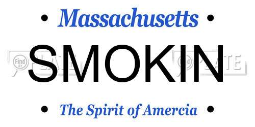 SMOKIN Massachusetts License Plate