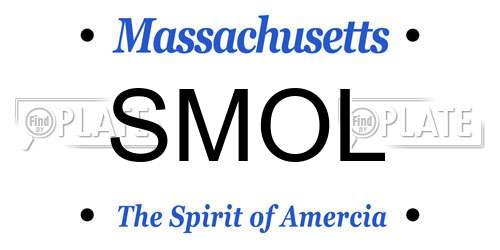 SMOL Massachusetts License Plate