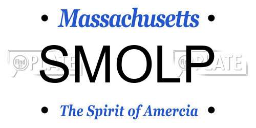 SMOLP Massachusetts License Plate